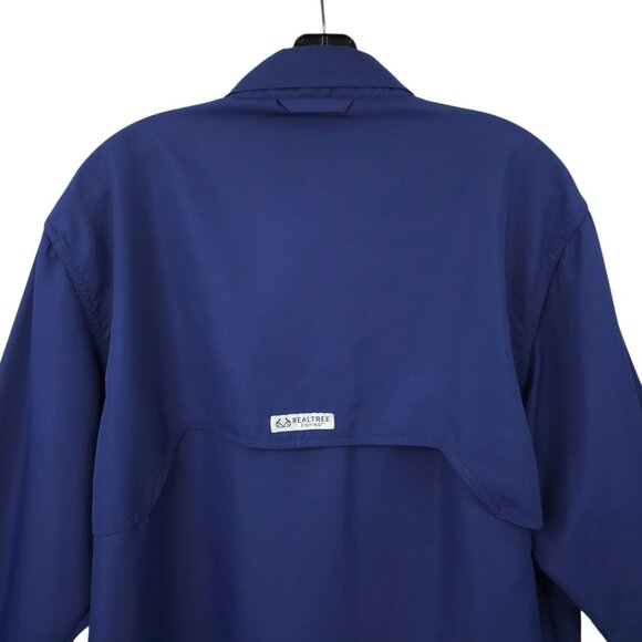Realtree Fishing Shirt Men L Performance Vented Back Flap Pockets Long Sleeve - Picture 15 of 16
